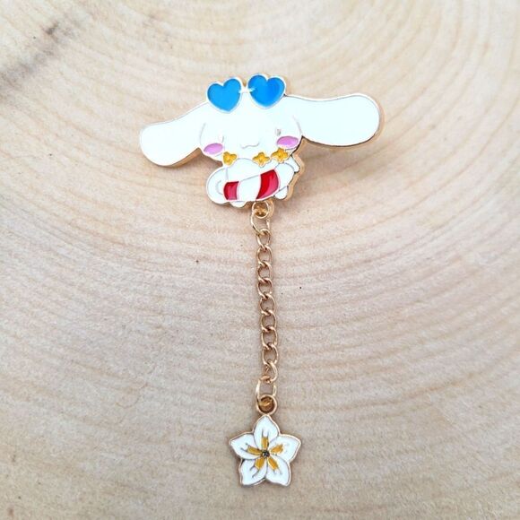 2/$20 Brand New Cinnamoroll Blue Hearts Pin Brooch - Picture 1 of 6